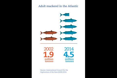 According to ICES advice, there is a spawning biomass of almost 4.5 million tonnes of mackerel in the North East Atlantic